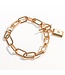 Laura Ferini Laura Ferini - Dames Armband Ruvido - 18K Geelgoud Verguld