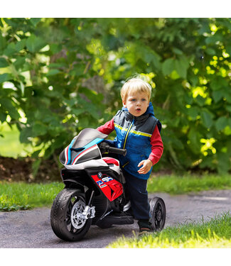 HOMdotCOM HOMdotCOM elektrische kindermotor elektrische driewieler voor kinderen vanaf 18 maanden rood