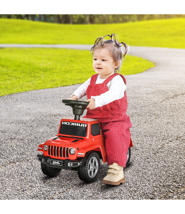 AIYAPLAY zitauto, kinderauto met claxon, kindervoertuig, rood