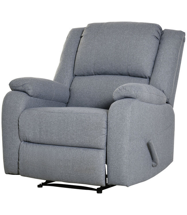 HOMdotCOM relax fauteuil met ligfunctie TV stoel polyester grijs