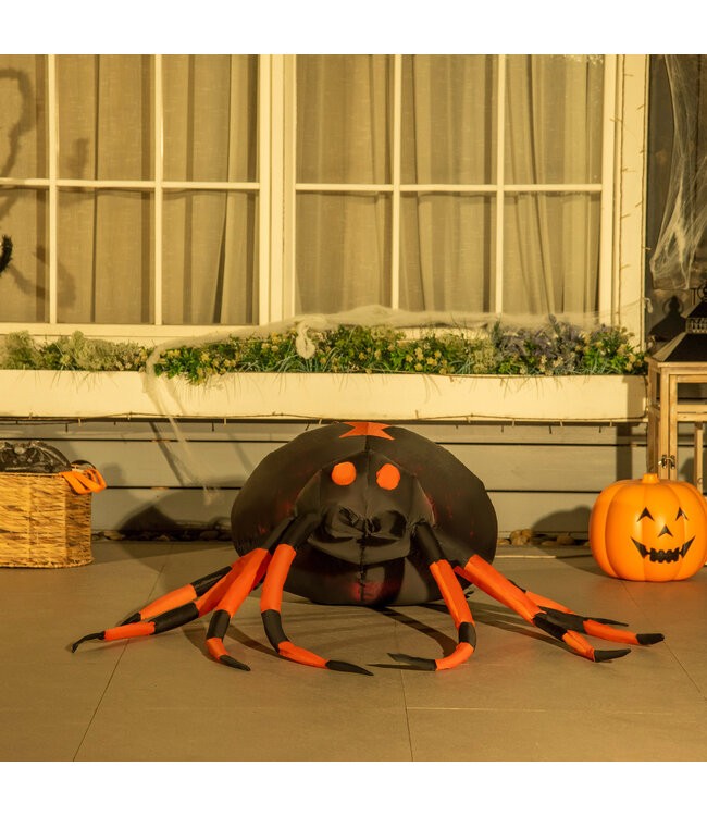 Sunny 43 cm Opblaasbare Halloween Decoratie Grote spin met LED verlichting
