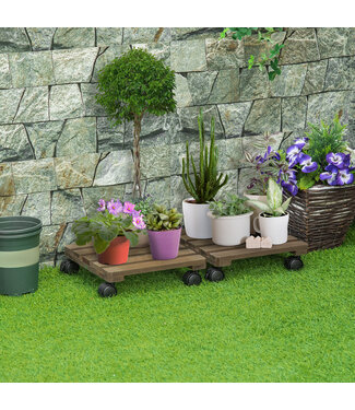 Sunny Sunny set van 2 plantenrollen 30x30cm voor binnen en buiten