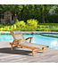 Sunny Buitenzonnige ligstoel, ligstoel met verstelbare rugleuning voor zwembad