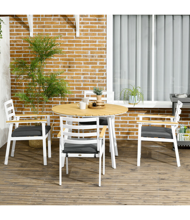 Sunny 5-delige Tuinmeubelset inclusief 1 tafel, 4 stoelen, bistroset