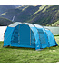 Sunny Campingtent voor 5 personen, 2 kamers, verwijderbaar tussenschot, weerbestendig, incl. transporttas, blauw+zwart