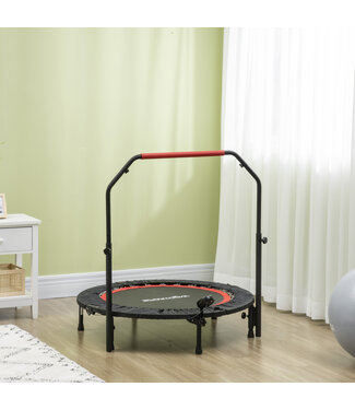 SPORTNOW SPORTNOW 102 cm opvouwbare fitness rebounder fitnesstrampoline met handgreep