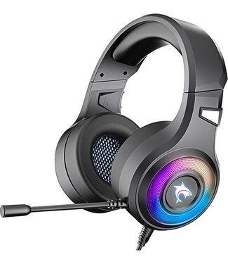 J-AN J-ANKKA F2 RGB over-ear koptelefoons - gaming headset met microfoon voor Nintendo Switch - PS4/PS5 - PC/Laptops - Xbox One - Zwart