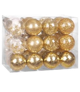 Casaria Casaria Kerstballen - Goud - 24-delig - 7cm