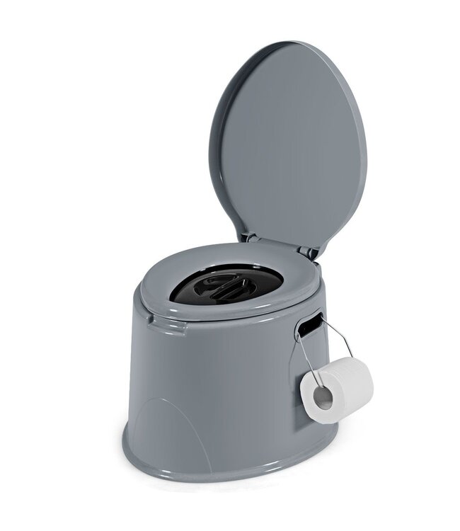 Coast Camping Toilet Reistoilet - Met Afneembare Emmer - Grijs