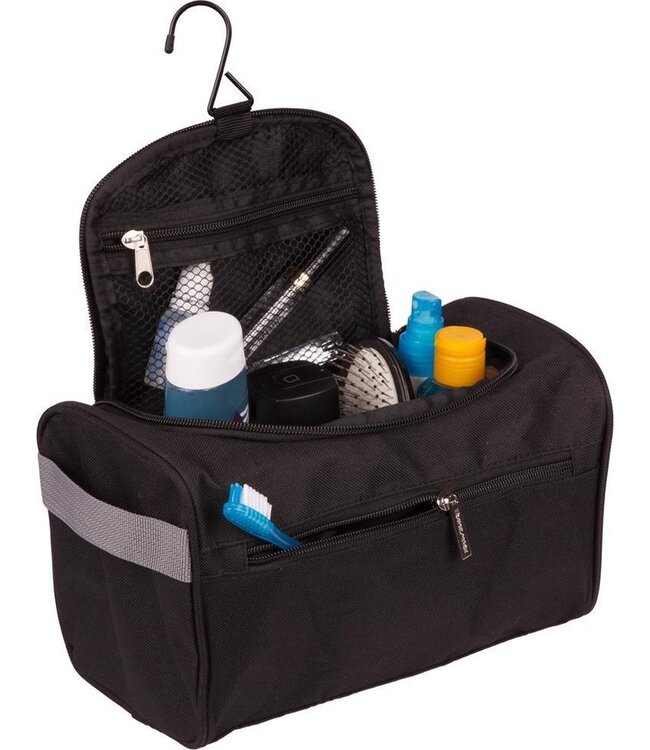 TRVLMORE Ophangbare Toilettas - Travel Organizer met haak - Unisex – Zwart