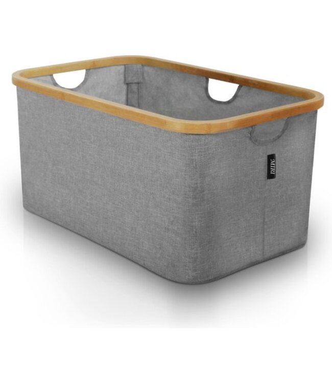 MiRi Opvouwbare Wasmand – Heupwasmand – Wasmanden – Opbergmand – Wasbox – 45L – Bamboe – Laundry Basket