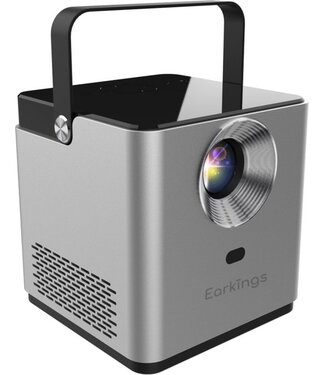 EarKings Earkings Beamer - Projector inclusief Afstandsbediening - Stream vanaf je Telefoon - Mini Beamer Grijs met Android Apps