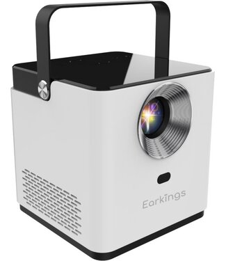 EarKings Earkings Beamer - Projector inclusief Afstandsbediening - Stream vanaf je Telefoon - Mini Beamer Wit met Android Apps