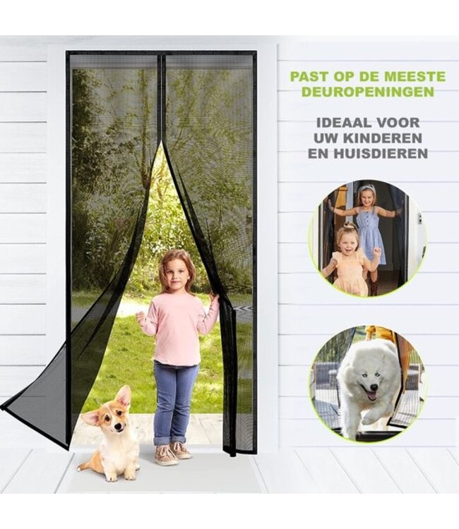 MM Brands Vliegengordijn - Magnetisch Deurhor - Horgordijn Voor Deur - 210 x 90 cm