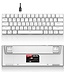 Fuegobird HXSJ L800 Draadloos Mechanisch TKL Gaming Toetsenbord - RGB - Bedrade / 2.4GHz RF / Bluetooth - QWERTY - 61 Keys - Blue Switch - Wit