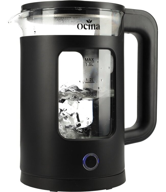 Ocina - Waterkoker - Zwart Glas