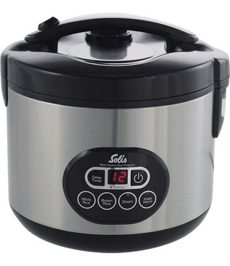 Solis SOLIS 979.29 RICE COOKER DUO PROGRAMMA Rice Cooker (Zwart/Zilver)