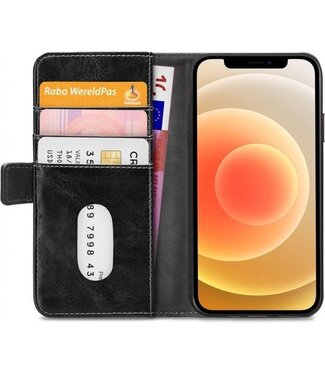 Mobilize Mobilize - iPhone 12 Hoesje - Elite Gelly Wallet Book Case Zwart