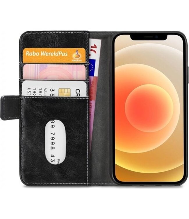 Mobilize - iPhone 12 Hoesje - Elite Gelly Wallet Book Case Zwart