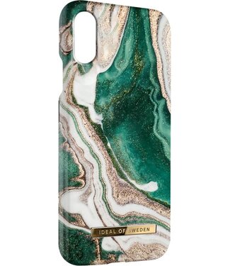 iDeal of Sweden iDeal of Sweden Fashion Case telefoonhoesje iPhone XR golden jade marble