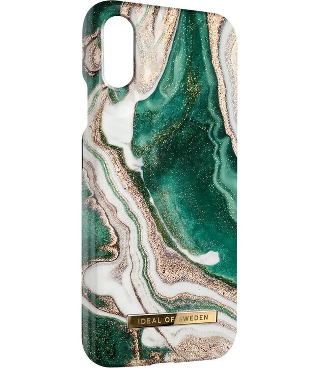 iDeal of Sweden Fashion Case telefoonhoesje iPhone XR golden jade marble