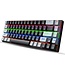 HxSJ HXSJ V800 - RGB Mechanisch gaming toetsenbord - QWERTY - 68 Keys - TKL - Blue Switch - Zwart grijs
