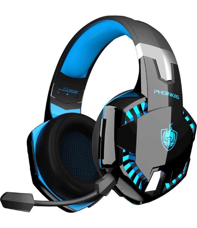 PHOINIKAS G2000 BT - Gaming Headset - Microfoon - Zwart/Blauw