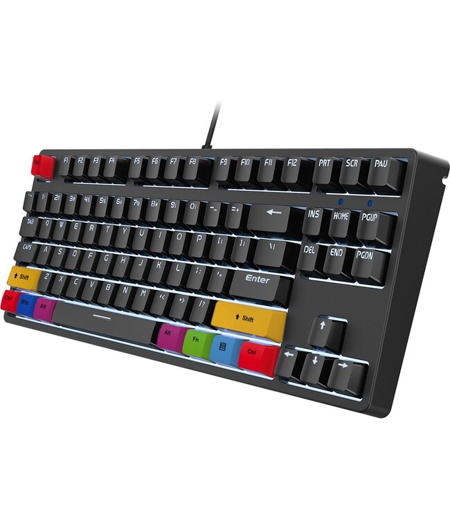 Clavier Gaming Mécanique Filaire HXSJ L600 - QWERTY - 87 Touches