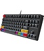 HxSJ HXSJ L600 Bedrade Mechanisch Gaming Toetsenbord - QWERTY - 87 Keys - Red Switch - Zwart