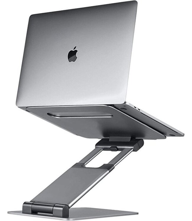 LURK® Laptop Standaard Ergonomisch - Aluminium Laptop Verhoger - Staand werken - Verstelbaar en Opvouwbaar - Silver
