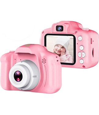 AyeKids AyeKids Kindercamera 2 in 1 - Voor & Achter Camera  - Incl. 32GB SD - Fototoestel voor Kinderen - Roze