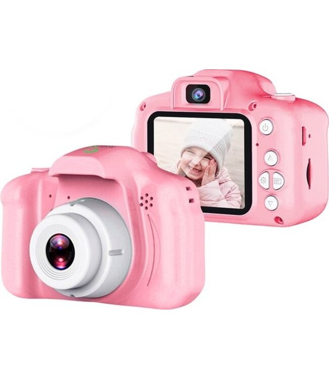 AyeKids Kindercamera 2 in 1 - Voor & Achter Camera  - Incl. 32GB SD - Fototoestel voor Kinderen - Roze