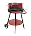 Sunny Sunny Houtskoolgrill rondrooster op wielen met accessoires metaalrood