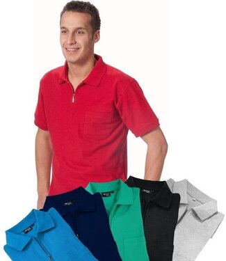 keine Marke Poloshirt met ritssluiting zwart maat L