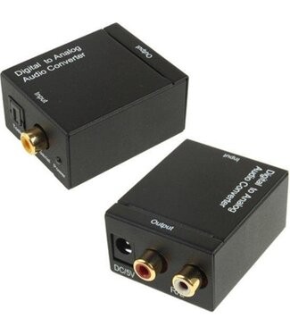 Garpex Digitaal Optisch Naar Analoog Audio Converter - Coaxiaal - SPDIF - DAC - D2A - Digitaal Optisch Coaxiaal Toslink naar Analoog RCA Audio Converter