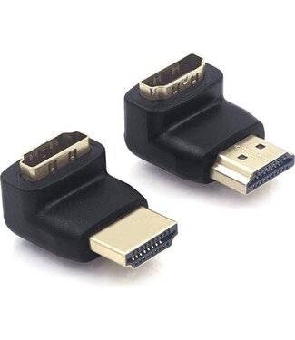 Garpex Set van 2 - Haakse HDMI adapter - 1x 270° gehoekt en 1x 90° gehoekt - HDMI connector (HDMI female)