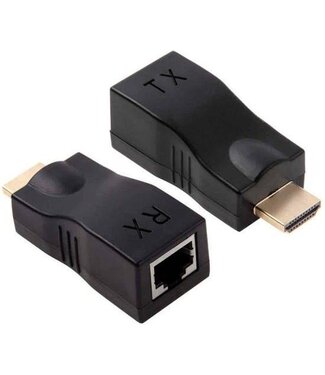 Garpex HDMI naar RJ45 Extender Adapter - Ontvanger en Zender - Bereik 30m