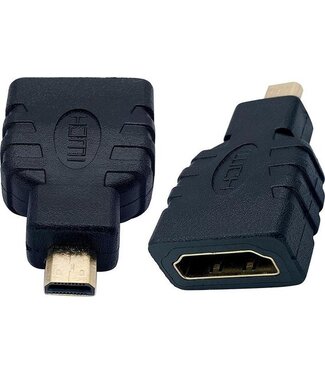 Garpex Micro HDMI Male naar HDMI Female Adapter - Verguld