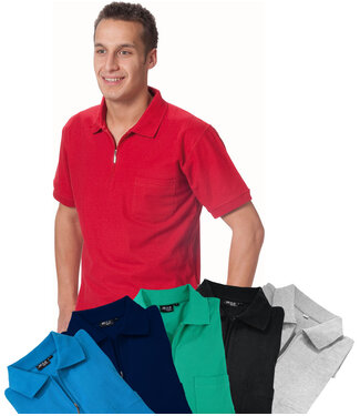 Generic Poloshirt heren met ritssluiting rood maat XXL