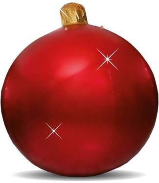 Wetelux Opblaasbare kerstbal 80 cm met 4 roestvrijstalen ogen