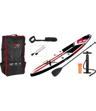 Koopman XQ Max SUP Board 6 delig-set - Opblaasbaar - 381cm - Wit/ Rood/ Zwart