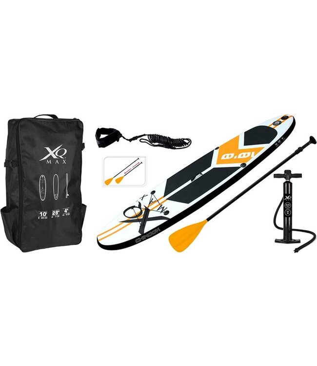 XQ Max SUP Board 6 delig-set - 305cm  - Oranje / Zwart / Wit