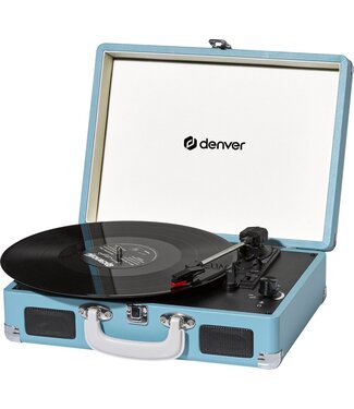 Denver Denver Platenspeler - Ingebouwde Speakers - Incl. PC Software - Auto-stop - Retro - VPL120 - Blauw