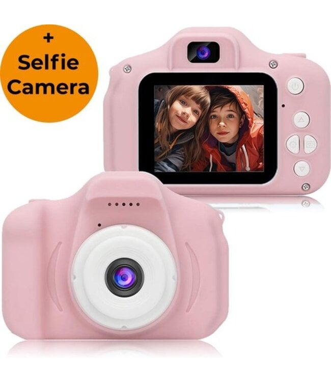 Denver Kindercamera Full HD - Selfie Camera - 40MP - Digitale Camera Kinderen - Foto en Video - Spelletjes - KCA1340 - Roze