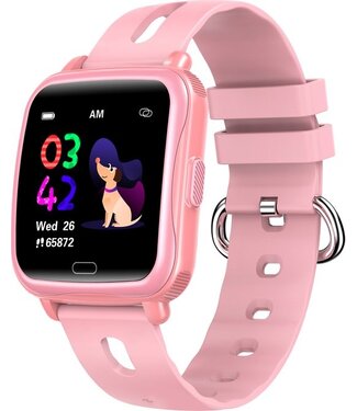 Denver Denver Smartwatch Kinderen - Voor Android & iOS - Stappenteller & Afstandmeter - Bellen/SMS - Slaapactiviteit - 1.4'' Display - Hartslag, Bloeddrukmeter, Sportmodus - Roze - SWK110P