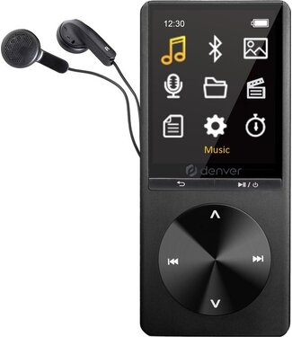 Denver Denver MP3 / MP4 Speler - Bluetooth - USB - Shuffle - tot 128GB - Incl. Oordopjes - Voice recorder - Dicatafoon - MP1820 - Zwart
