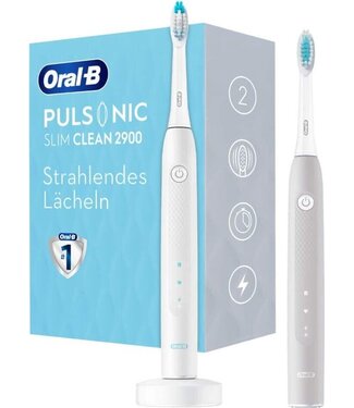 Oral-B Oral-B Pulsonic Slim Clean 2900 Grijs & Wit met 2 tandenborstels