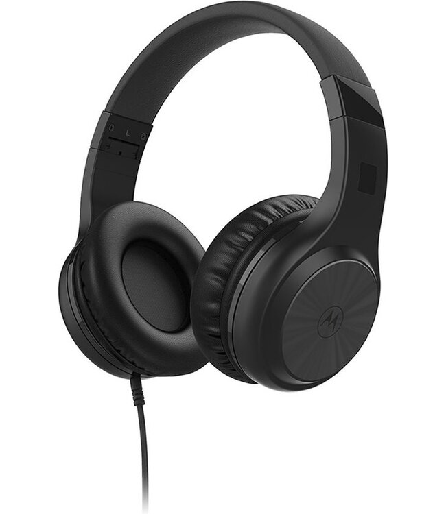 Motorola Sound Koptelefoon met Draad MOTO XT 120 - Over-Ear Koptelefoon - Kabel van 120 CM - Opvouwbaar Ontwerp - Passive Noise Isolation - Zwart
