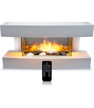 Classic Fire Classic Fire Elektrische Sfeerhaard - 82x22x41 cm - LED Vlameffect - Wit