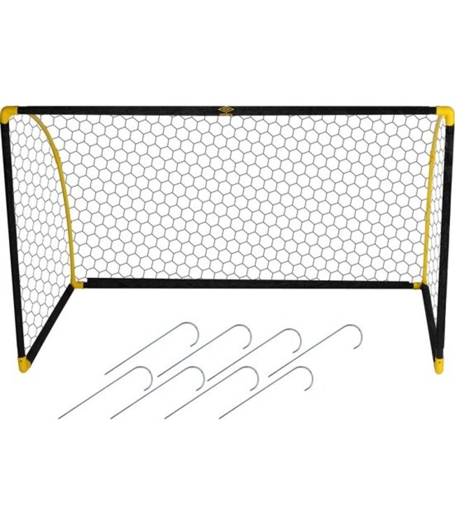 Umbro Umbro Voetbaldoel - Opvouwbare Voetbalgoal - 180 x 91 x 120 CM - voor Kinderen - Zwart/Geel